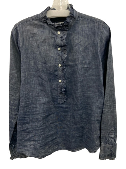 Ann Mashburn Size S Chambray Button Detail Top Chambray / S