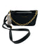 Tahari Black Nylon & Faux Leather Gold hardware Crossbody Magnetic Close Bag Black / Mini