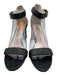 Cole Haan Shoe Size 9B Black Leather Gold hardware Ankle Buckle Block Heel Pumps Black / 9B