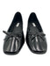 Saks Fifth Ave Shoe Size 9B Black Patent Leather Crinkle Bow Detail Ballet Flats Black / 9B