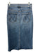Mother Size 26 Medium Wash Cotton Denim Zip Fly Straight Midi Skirt Medium Wash / 26