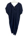 Zero + Maria Cornejo Size 2 Navy Blue Silk Blend Sleeveless Elastic Neck Dress Navy Blue / 2