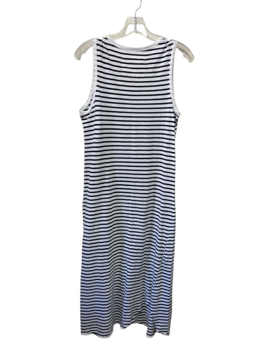 Frank & Eileen Size XS Navy Blue & White Cotton Sleeveless Striped Midi Dress Navy Blue & White / XS