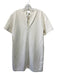 Jil Sander Navy Size Small Cream White Cotton Short Sleeve Back Tie Dress Cream White / Small