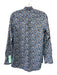 Ann Mashburn Size Small Blue, Orange, White Cotton Long Sleeve Floral Top Blue, Orange, White / Small