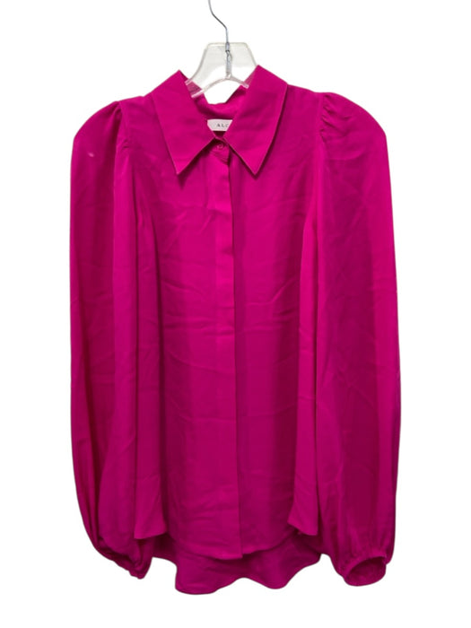 A.L.C. Size 4 Hot pink Silk Long Sleeve Button Front Collar Top Hot pink / 4