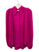 A.L.C. Size 4 Hot pink Silk Long Sleeve Button Front Collar Top Hot pink / 4