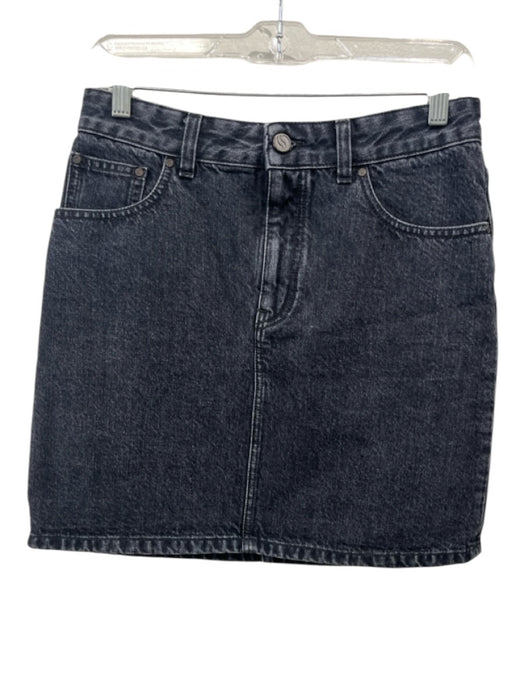 Stella McCartney Size 40 Faded Black Cotton High Rise Pockets Mini Skirt Faded Black / 40
