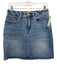J Crew Size 26 Medium Wash Cotton Denim High Rise Whiskering Pockets Skirt Medium Wash / 26