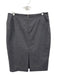 Brunello Cucinelli Size 6 Gray Wool Blend Back Zip Pencil Skirt Gray / 6