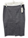 Brunello Cucinelli Size 6 Gray Wool Blend Back Zip Pencil Skirt Gray / 6