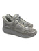 Chloe Shoe Size 38 Gray & Silver textile upper Whipstitch Platform Sneakers Gray & Silver / 38