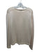 Oscar by Oscar de la Renta Cream Beige Silk Knit Sequin Detail Jacket Set Cream Beige / L