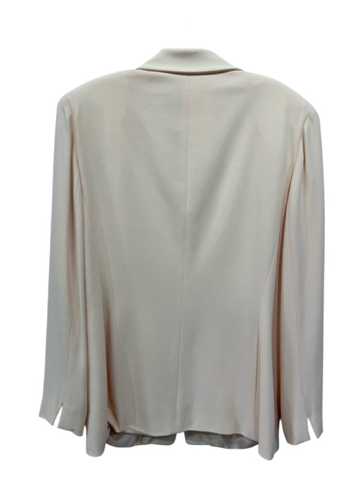 Linda Allard Ellen Tracy Size 8 Peach Pink Silk Sequined Top Blazer Pant Set Peach Pink / 8