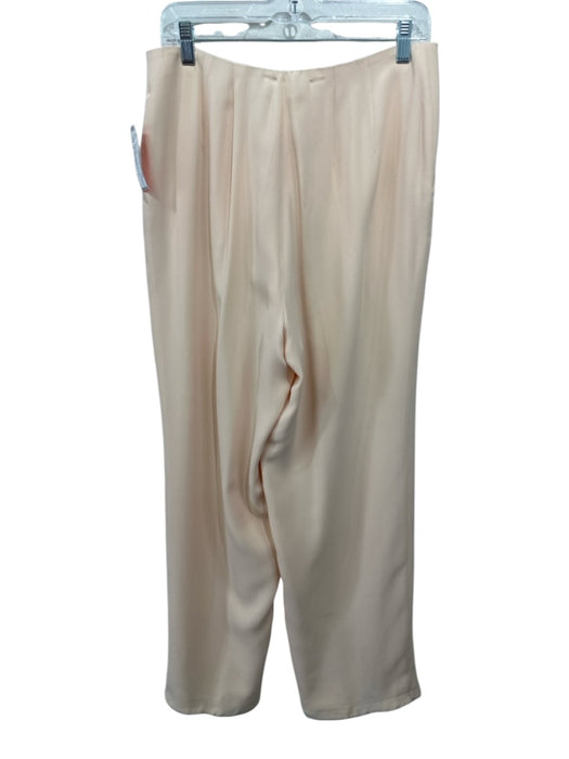 Linda Allard Ellen Tracy Size 8 Peach Pink Silk Sequined Top Blazer Pant Set Peach Pink / 8