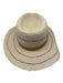 Gigi Pip Beige Straw Woven Stripe Detail Brim Sun Hat Hat Beige / 55