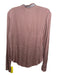 Jaga Size 0 Pink & Silver Rayon round split neck Metallic Paint Long Sleeve Top Pink & Silver / 0