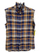 Nili Lotan Size XS Beige & Navy Cotton Plaid Sleeveless Button Front Top Beige & Navy / XS