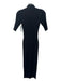 Cushnie et Ochs Size XS Black Rayon Viscose Ribbed Front Cut Out Mock Neck Dress Black / XS