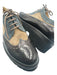 Angela Scott Shoe Size 37.5 Brown & Gray Patent Suede Wingtip Lace Up Oxford Brown & Gray / 37.5