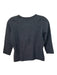 Oscar De La Renta Size XS Dark Gray Wool Blend 3/4 Sleeve Round Neck Sweater Dark Gray / XS