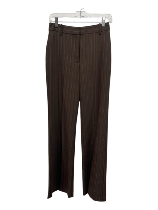 Nili Lotan Size 0 Brown, Tan & White Wool Blend High Rise Flare Pants Brown, Tan & White / 0