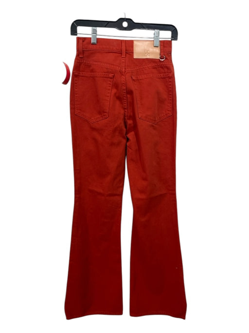 Ulla Johnson Size 25 Burnt Orange Cotton Denim Button Fly Carpenter Pocket Jeans Burnt Orange / 25