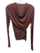 Rick Owens Lilies Size EST 2 Burgundy Viscose Blend Long Sleeve asymetrical Top Burgundy / EST 2