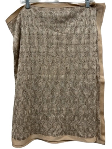 Missoni Champagne Gold Knit Geometric Metallic Thread Rectangle scarf Champagne Gold / One Size