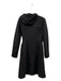 Chanel Size 34 Black Wool Toggle Buttons Hood Silk Lined Coat Black / 34