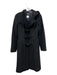 Chanel Size 34 Black Wool Toggle Buttons Hood Silk Lined Coat Black / 34