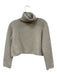 The Row Size S Cream Beige Cashmere Blend Turtle Neck Knit Crop Sweater Cream Beige / S