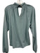 Nation Size XS Light Blue Cotton Mock Neck Keyhole Long Sleeve Top Light Blue / XS