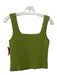 Reformation Size L Green Cotton Sleeveless Square Neck Top Green / L