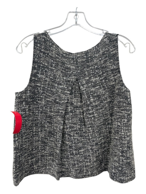 MM. Lafleur Size M Gray & Cream Cotton Blend Boucle Sleeveless Boatneck Top Gray & Cream / M