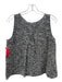 MM. Lafleur Size M Gray & Cream Cotton Blend Boucle Sleeveless Boatneck Top Gray & Cream / M