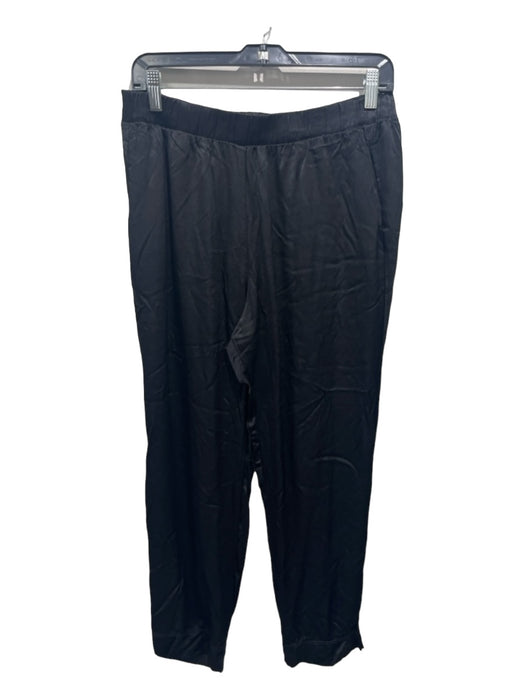 Nation Size L Black Rayon Elastic Waist Jogger Pockets Pants Black / L