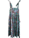 Tory Burch Size M Green & Multi Cotton Blend Square Neck tie strap Maxi Dress Green & Multi / M