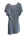 Rebecca Taylor Size L Gray Cotton Crew Neck Heathered Short Sleeve Dress Gray / L