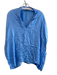 Sofia Size Est M Blue Rayon & Viscose V Neck Short Sleeve Solid Color Top Blue / Est M