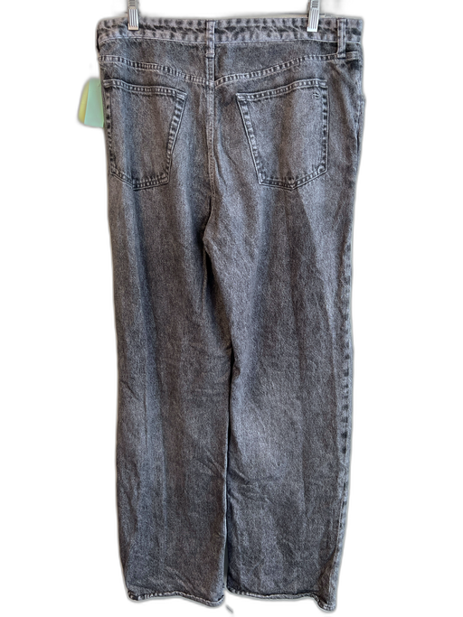 Rag & Bone Size 30 Black Wash Cotton High Rise 2 Pocket Zip Fly Wide Ankle Jeans Black Wash / 30