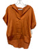 Inclan Studio Size One Size Orange Viscose & Cotton Short Sleeve Split Neck Top Orange / One Size