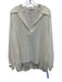 Tibi Size M White Triacetate Blend Long Sleeve Split Neck Collar Top White / M