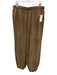 Nation Size XL Taupe Brown Cupro Tie Detail Elastic Waist Wide Leg Pants Taupe Brown / XL