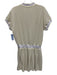 Sundays Size M Cream White Polyester & Cotton Short Sleeve Textured Dress Cream White / M