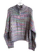 525 Size Large Lilac, Green & Mulit Polyester Half Zip High Neck Sweater Lilac, Green & Mulit / Large