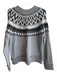 Carbon 38 Size Large Grey, Black & White Acrylic Blend Long Sleeve Sweater Grey, Black & White / Large