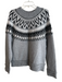 Carbon 38 Size Large Grey, Black & White Acrylic Blend Long Sleeve Sweater Grey, Black & White / Large