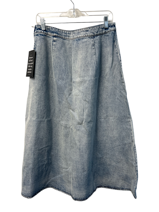 Tuckernuck Size 10 Light Denim Cotton Side Zip A Line Ankle Length Skirt Light Denim / 10