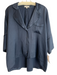 Joie Size Medium Midnight blue Acetate Blend Button Down Half Sleeve Collar Top Midnight blue / Medium